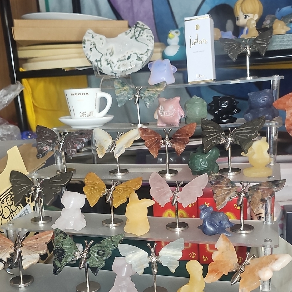 Assorted Cystals Butterfly Wings Figurines 10 total